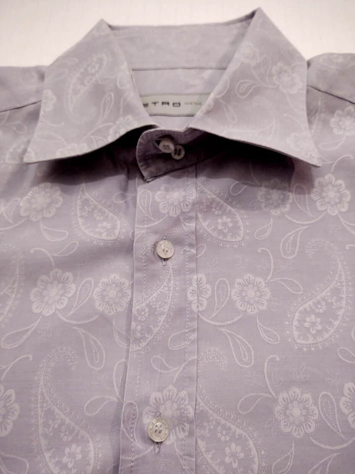 ETRO Men's Button Front 100% Cotton Size 44 PAISLEY L/S Shirt MADE IN ITALY - Image 2 of 4