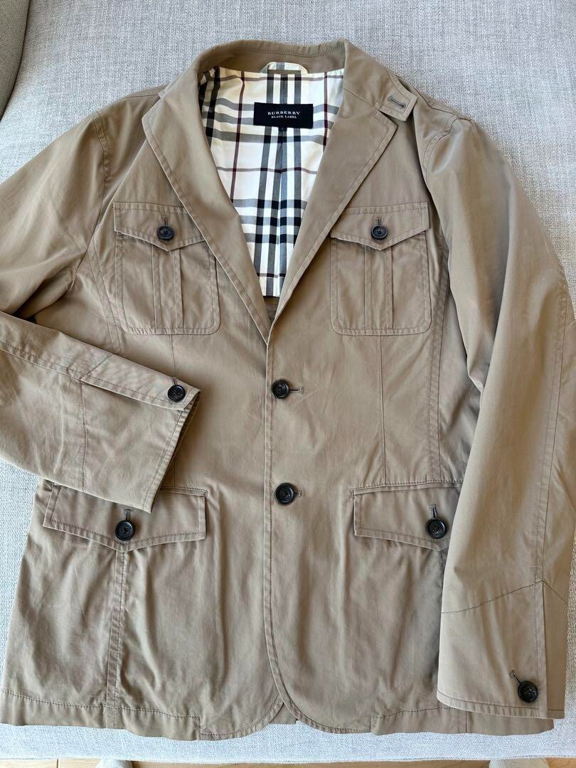Burberry Black Label Tailored Jacket Blazer Nova check Beige Burberry Black Label Tailored Jacket Blazer Nova check Beige