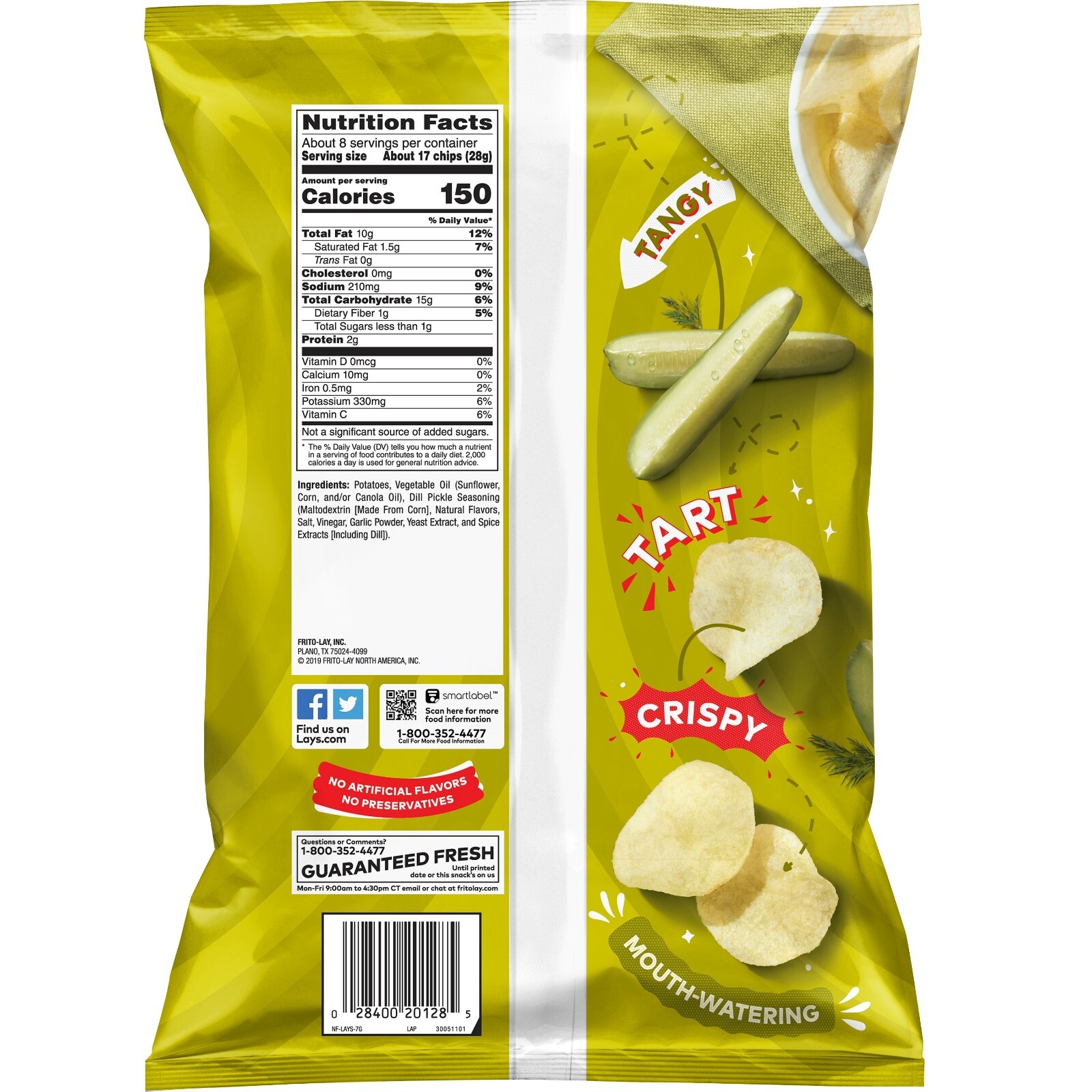 Lay's Dill Pickle Potato Chips 7.75 oz. Bag INSTITUTO TECNOLÓGICO DE
