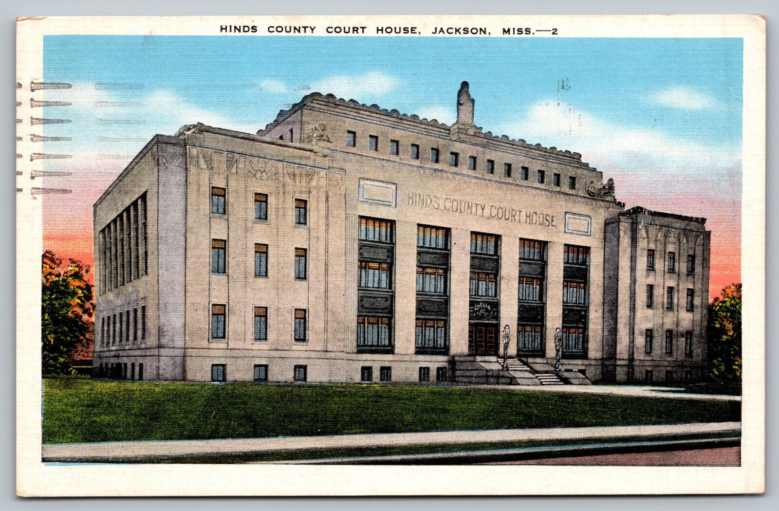 Postcard Hinds County Courthouse, Jackson Mississippi C7 eBay