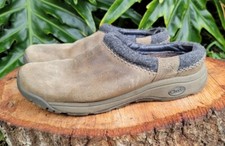 Chaco Mens Zealander Clogs Shoes Tan Brown Nubuck Slip-Ons Leather Sz 8/Eu 41