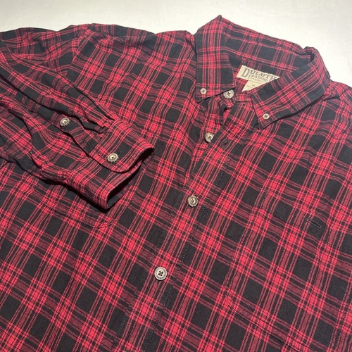 Duluth Trading Hemd Herren XL rot schwarz kariert freischwingend Flanell Relaxed Fit - Bild 1 von 6