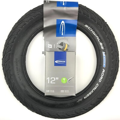 Schwalbe Bereifung Set 12 Zoll (12-1/2 x1,9-50-203) mit Schlauch AV 45°