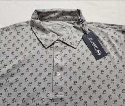新品 vineyardvines ゴルフ メンズポロシャツ グレー New men's XL Vineyard Vines x Jim Nantz Palmero golf martini