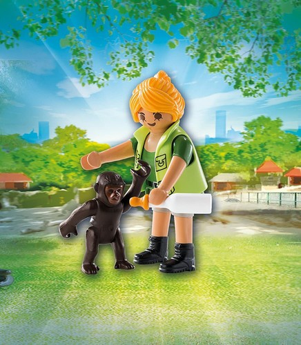 Playmobil Zoo Keeper 9074 Collectable Playmo-Friends Zookeeper with Baby Gorilla - Picture 2 of 2