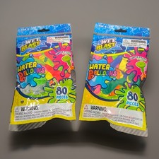 Lot Of 2 Wet Blast Water Balloons Filler Included 160 CT Total NEW