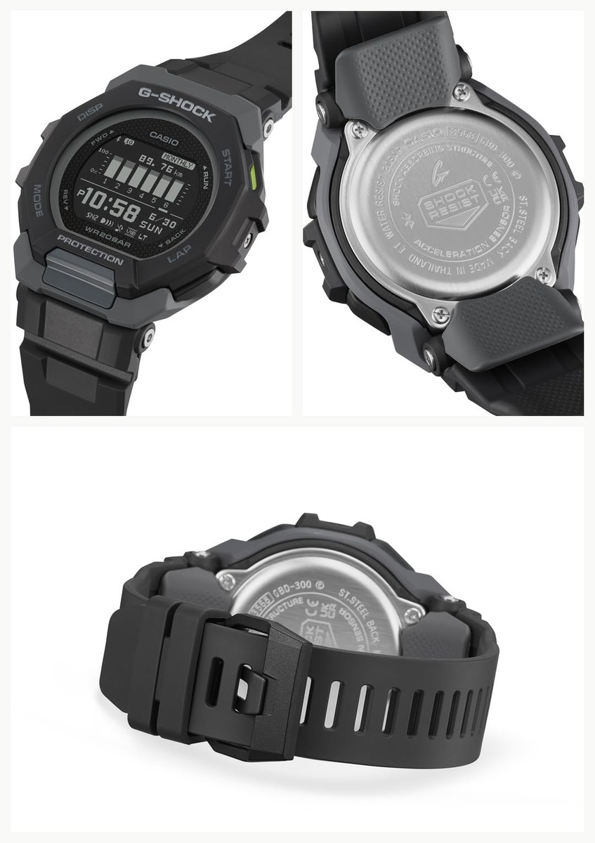 Unused CASIO G-SHOCK G-SQUAD GBD-300-1JF Black Bluetooth