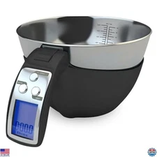 Fradel 11lb Digital Kitchen Food Scale with Dishwasher-Safe Bowl - Grams & Oz