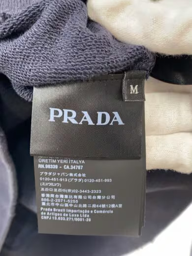PRADA 24 model faded logo sweatshirt/ size M/ cotton/ NVY/ UJL69B thumbnail 4