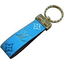 Portachiavi Louis Vuitton LV oro blu monogramma drago M65221 - CX0197