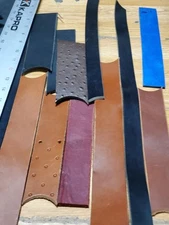 Full Grain 10oz Latigo Leather Heavy Duty Strips  width 1" 1.5" 2" Black Brown 