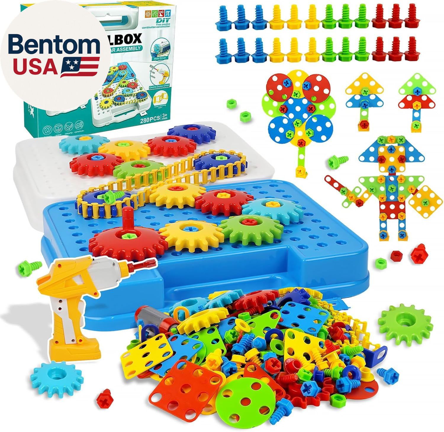 Gears Toys for Kids Ages 4-8, STEM Educational Construction 