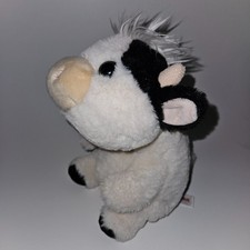 Aurora White Black Cow Plush 8" Stuffed Animal Toy Soft 2023