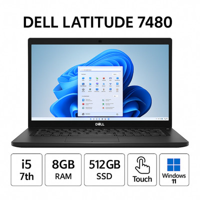 Dell Latitude 14'' FHD Touch  i5 7th  8GB  512GB SSD  Win11 + Office Activated  