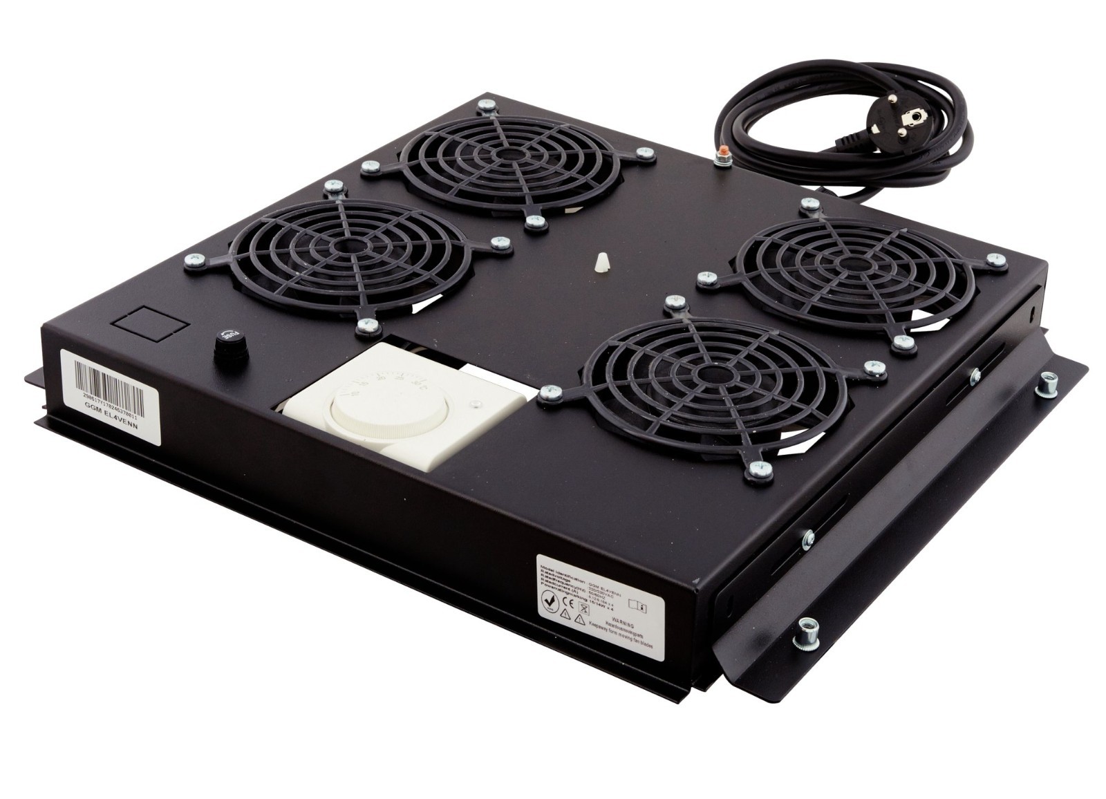 Système de ventilation rack GIGAMEDIA GGM EL4VENN à 4 moteurs 230V pour local informatique d'entreprise
