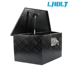 26 Inch Aluminum Trailer Tongue Box Pickup truck Tool Box Black(26''X13.3"X12")