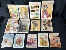 Lot of 40 Birthday Greeting Premium Cards Family Friends Floral Nature Humor