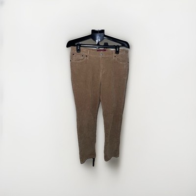 Lucky Brand Women's Straight Corduroy Jeans Brown Medium Wash 5-Pocket
