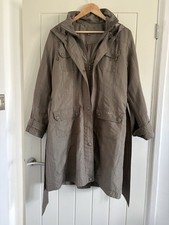 Per Una Vintage M&S Women’s Lightweight Hooded Parker Coat Khaki Size Medium