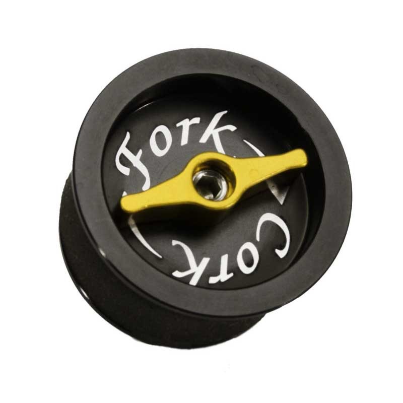 Черная алюминиевая водонепроницаемая вилочная пробка для хранения велосипедов с коническим рулем