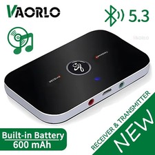 Bluetooth 5.0 Transmitter Receiver 2 IN 1 Wireless Audio 3.5mm Jack Aux Adapter