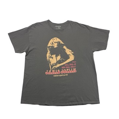 Janis Joplin Shirt Adult XL Gray Madison Square Garden Short Sleeve Music