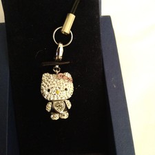 Swarovski Hello Kitty Crystal Strap Charm Pendant Collab w/ Box Certificate 2011
