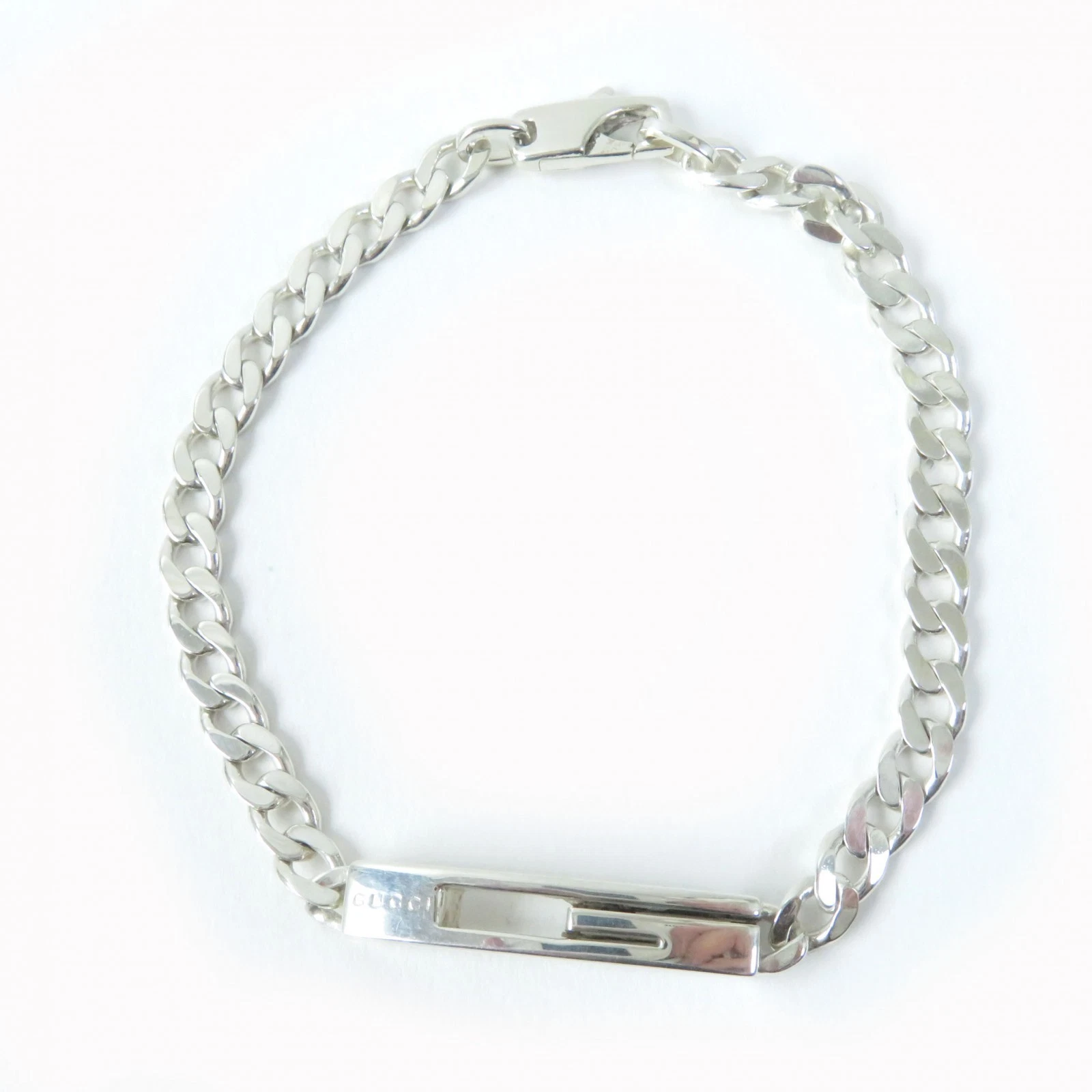 Gucci 223738 Découpe G Ag925 Kihei Chaîne Accessoires Bracelet Argent 16 Made In I