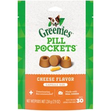 Greenies Pill Pockets Large Cheese Flavor 30 Count Soft Dog Treats