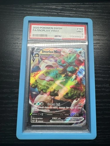 Snorlax VMAX 142/202 SWSH01 Sword & Shield Holo Card PSA 9