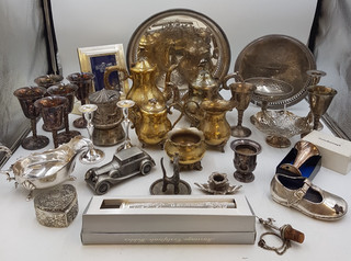 Vintage Silver Plate EPNS Bundle Various Ornaments Vases Weight 8.3kg