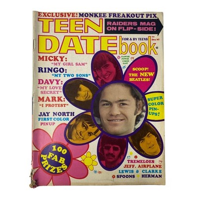 Teen Date Book Magazine December 1967 The Beatles w Pin-up No Label