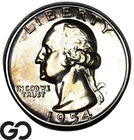1954 Washington Quarter PROOF, Great Color, Superb Gem BU++