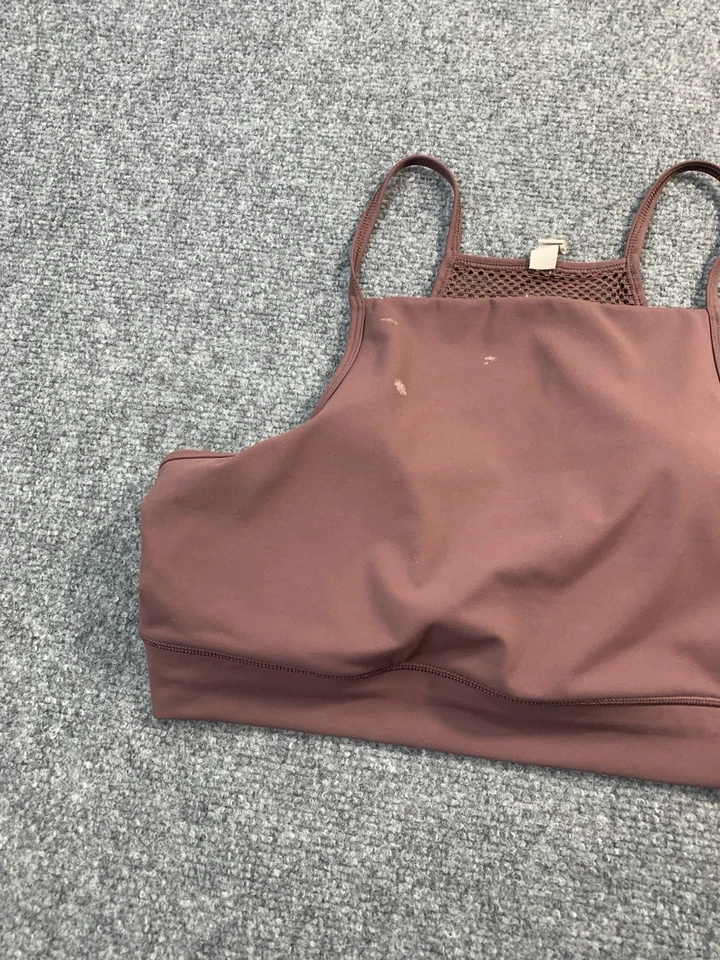 Sujetador deportivo Vuori para mujer grande púrpura correa ciruela malla activa Foto 3 de 4