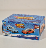 Hot Wheels Pull-Back Speeders 1:43 Gt-Scorcher & Porsche 911 GT3 2Er Set NEU OVP