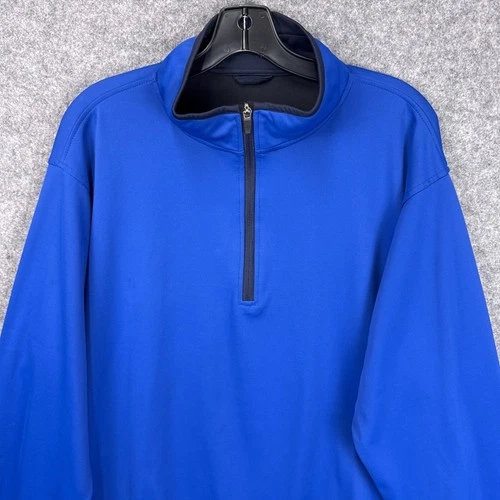 Zero Restriction Mens Quarter Zip Golf Pullover Blue Performance Jacket XXL 2XL image 2