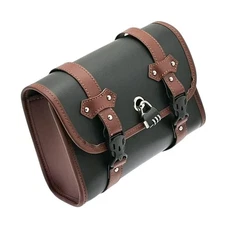 Motorcycle Side Bag Leather Tool Saddle Storage Case Waterproof Heavy 