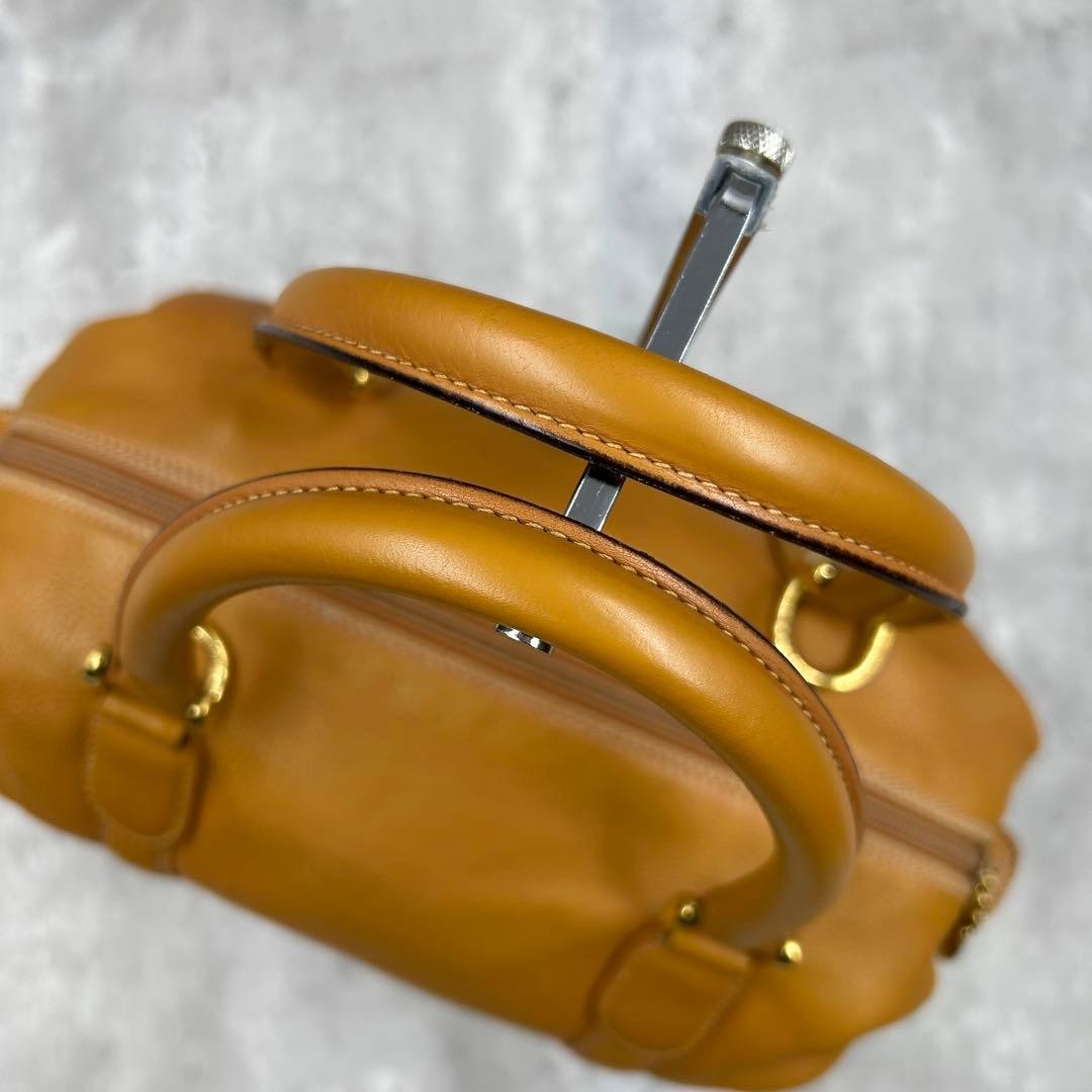 GUCCI 2Way Mini Boston Shoulder Bag Leather Gold Hardware Unisex Authentic thumbnail 7