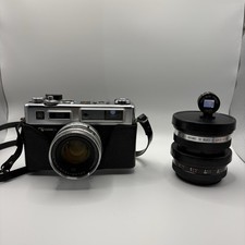Yashica Electro 35 Silver Vintage Rangefinder Camera w/ Cases, Lenses  Finder