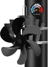 Heat Powered Fireplace Fan Wall Mounted Wood Stove Fan Thermal Fan Wood/Log