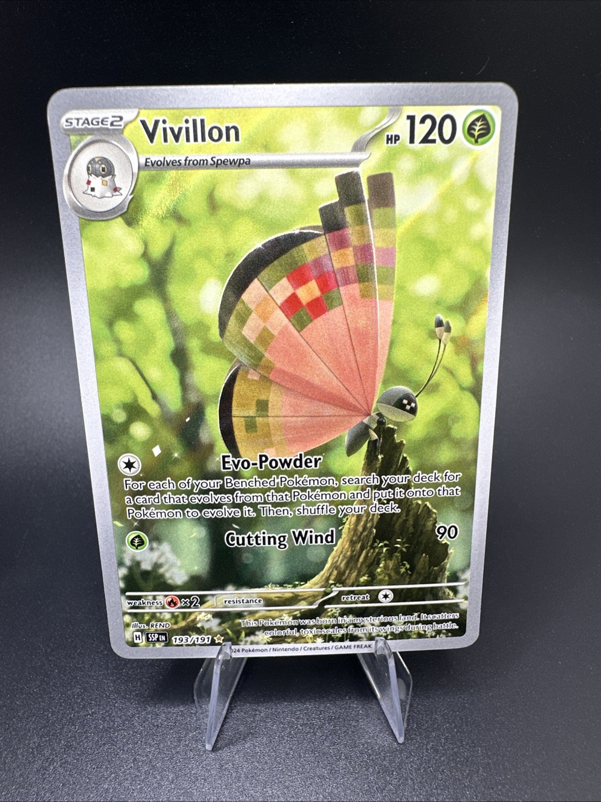 Vivillon Illustration Rare SV08: Surging Sparks 193/191 NM