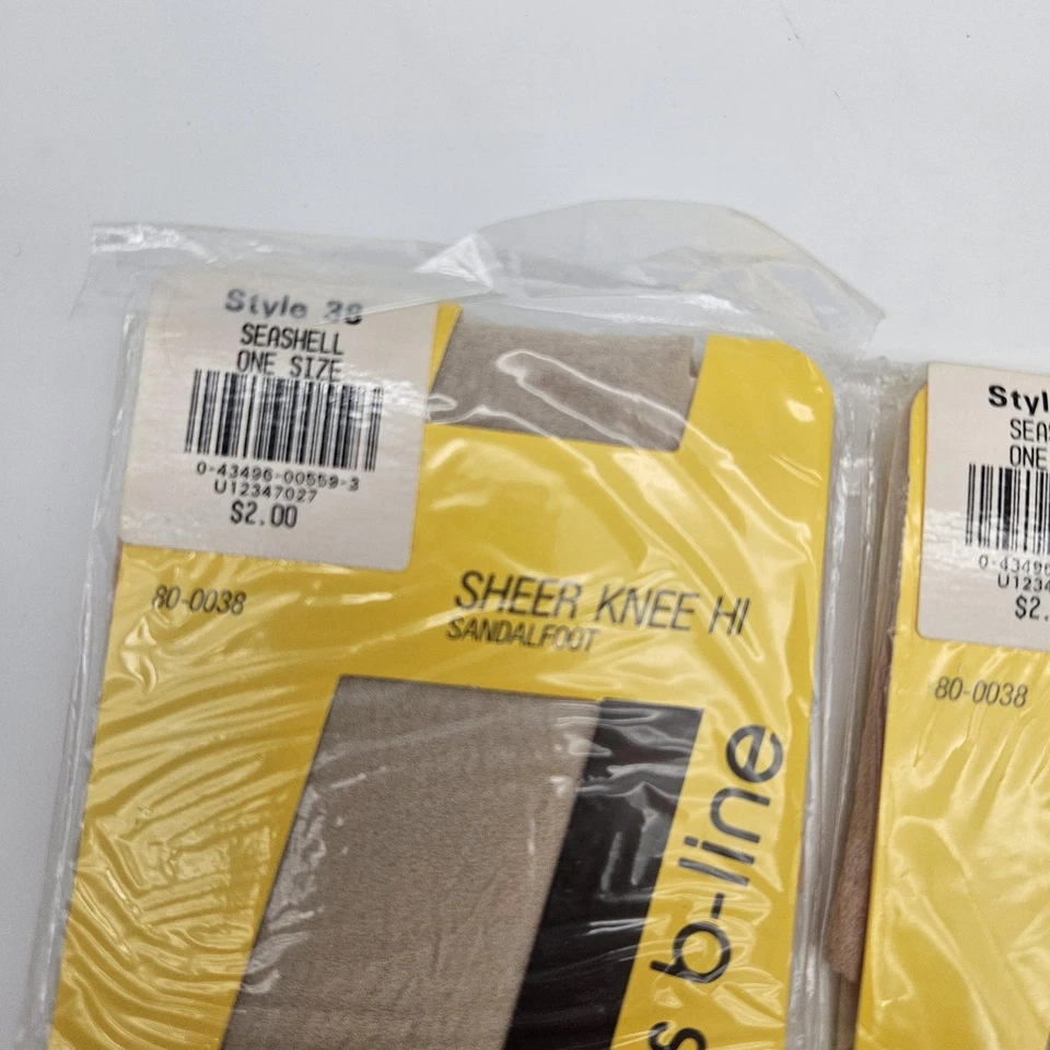 Bloomingdale's línea B hasta la rodilla transparentes para mujer talla única concha marina paquete de 3 hechos en EE. UU. Foto 2 de 4