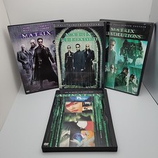 The Matrix 4 Original Films DVD Lot Reloaded Revolutions & Animatrix Set