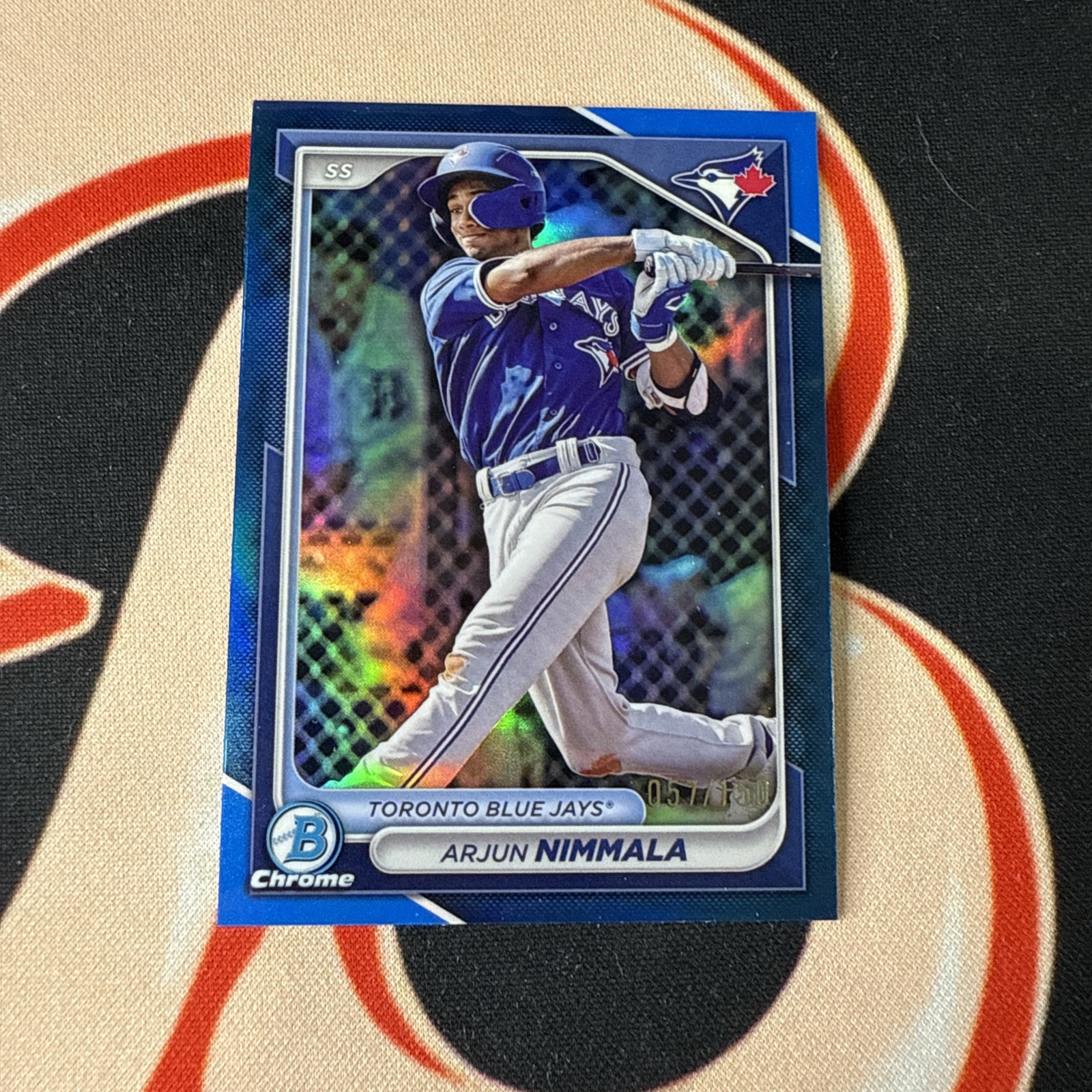 2024 Bowman Chrome 1st Prospects Blue Refractor #BCP-142 Arjun Nimmala /150