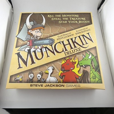 Steve Jackson Games SJG1483 Munchkin Deluxe Board Game Cards Inside are Sealed