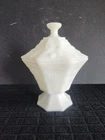 Vintage Milk Glass Candy Dish with Lid  by Anchor Hocking •Grape Pattern 8" Tall