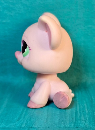 Littlest Pet Shop LPS #2530 Pink Pig Green Eyes Collectible - Picture 4 of 5