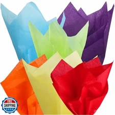 PMLAND Gift Wrapping Tissue Paper - Rainbow Assorted Colors (Red, Orange, Yel