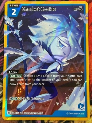 CookieRun Braverse TCG - Sherbet Cookie UR Foil (BS2-036) Card New English NM