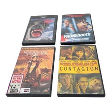 Cujo Phonebooth Resident Evil Extinction Contagion 4 DVD Suspense Movies Bundle